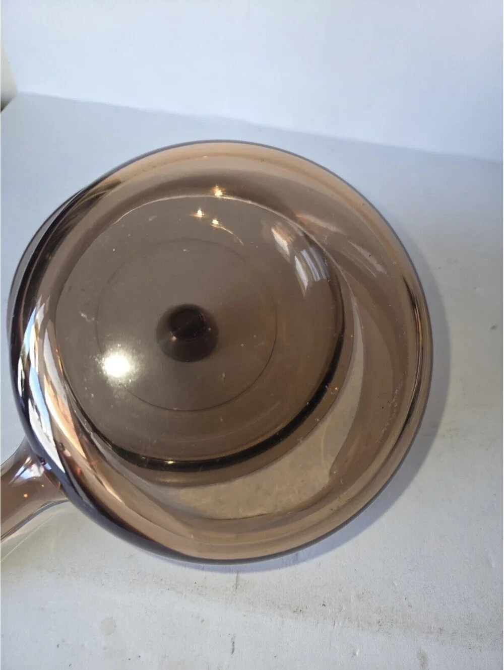 CORNING VISIONS AMBER 1 QUART 1 LITER  SAUCEPAN WITH LID USA SG3